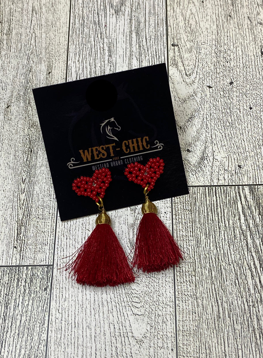 Red Heart Earrings