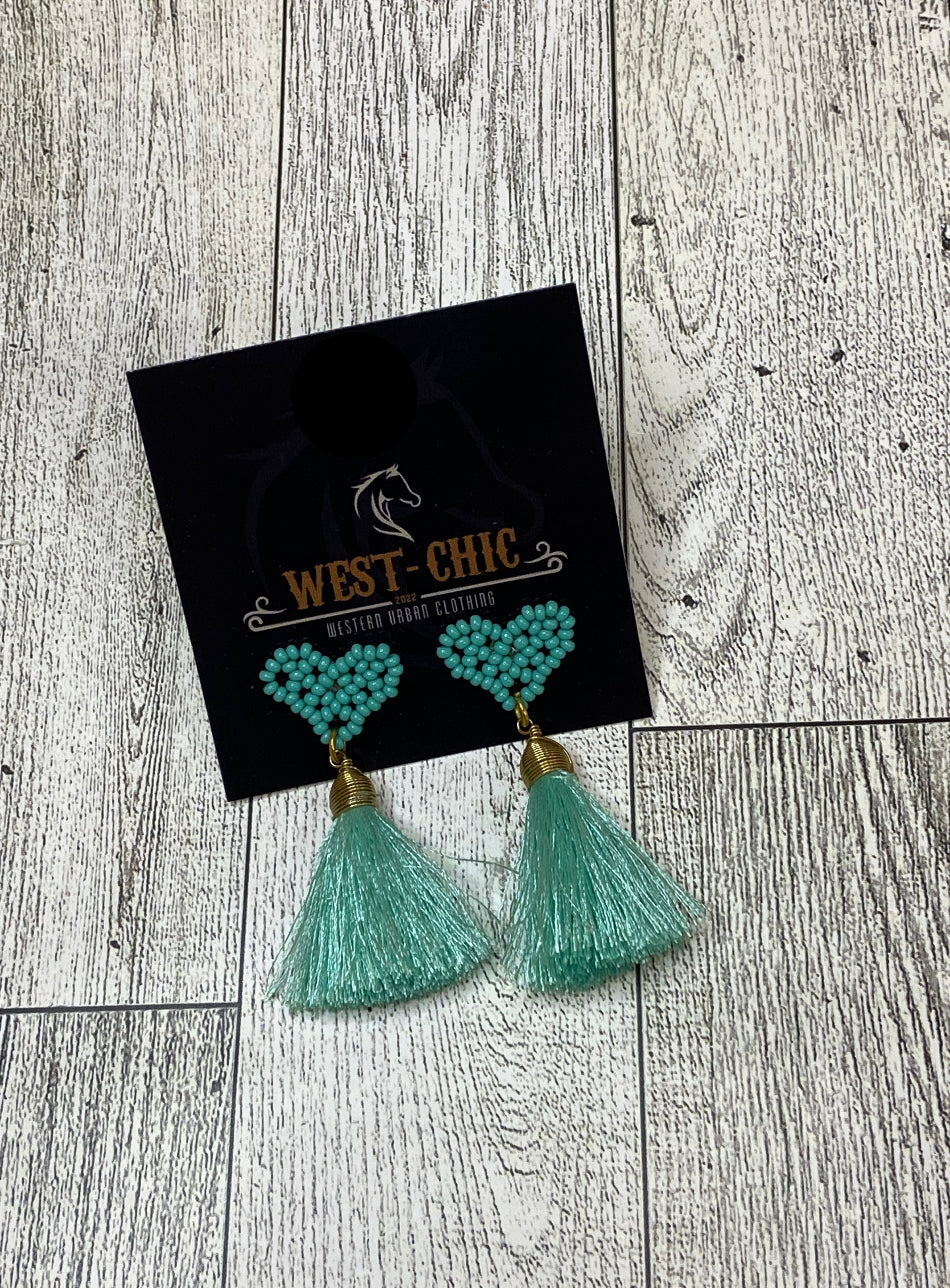 Turquoise Heart Earrings