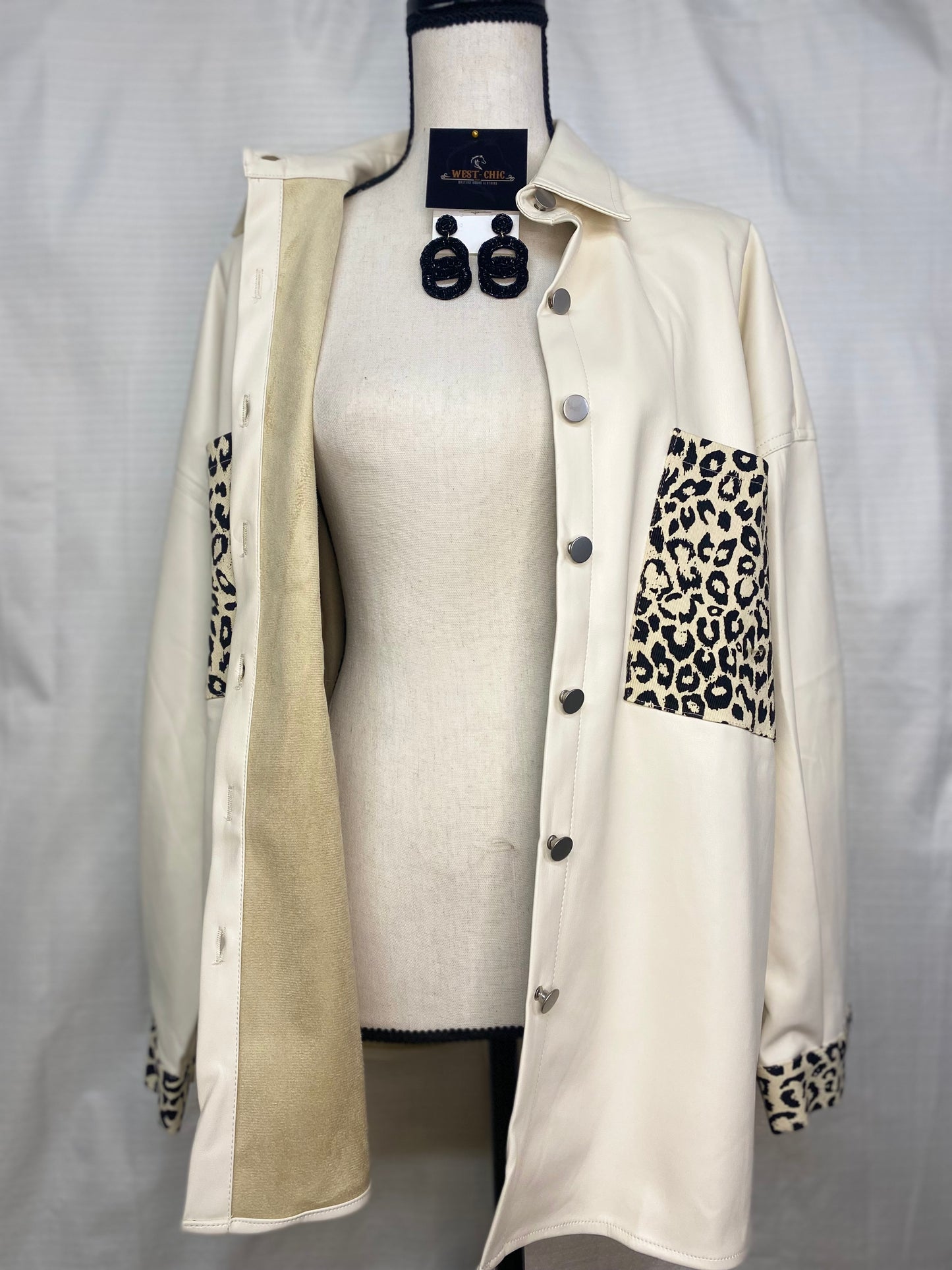 Ivory PU Jacket