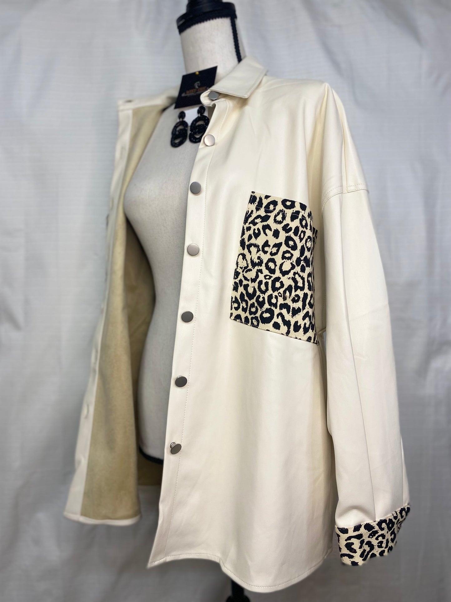 Ivory PU Jacket