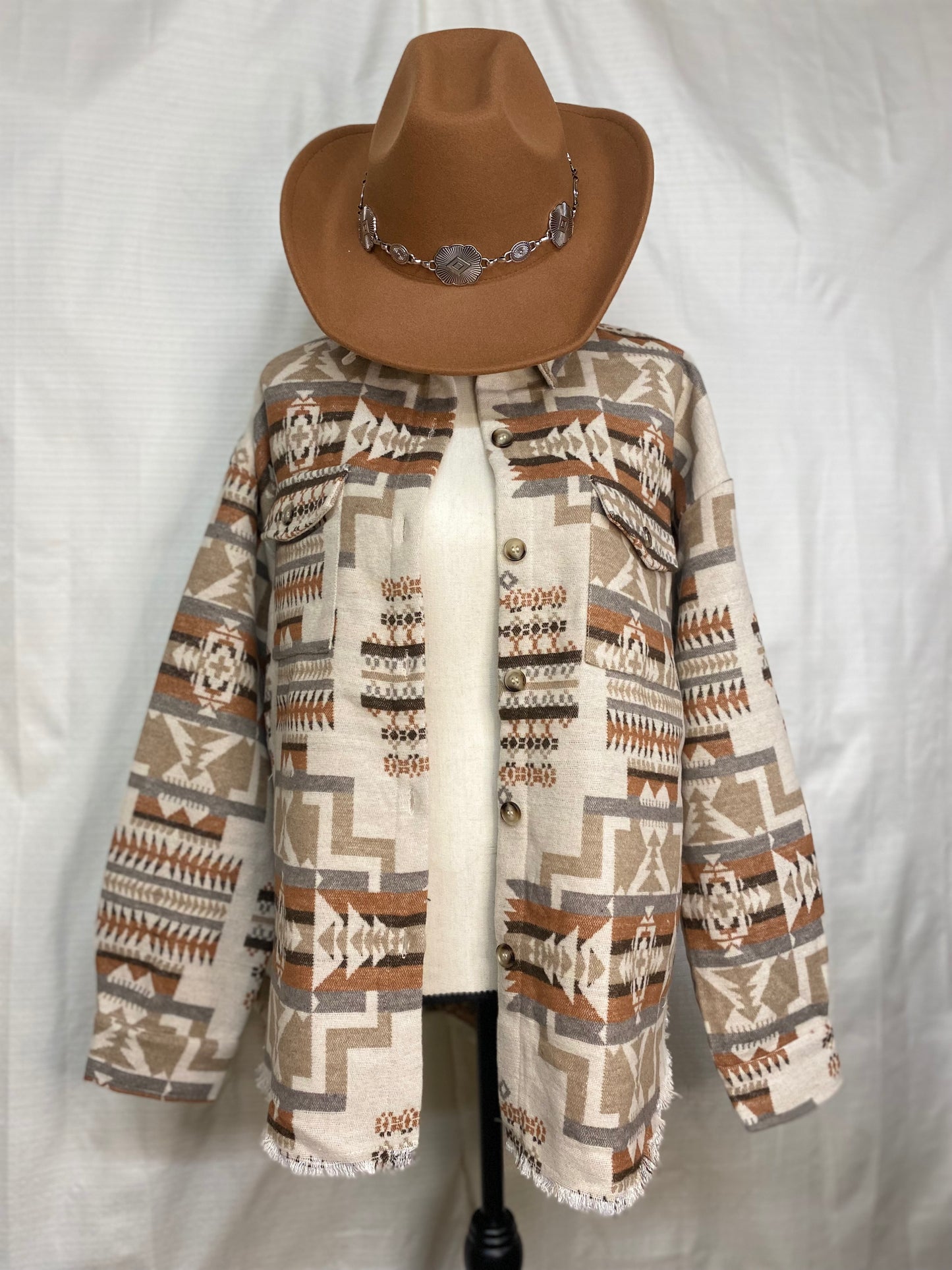 Sandy Aztec Shacket