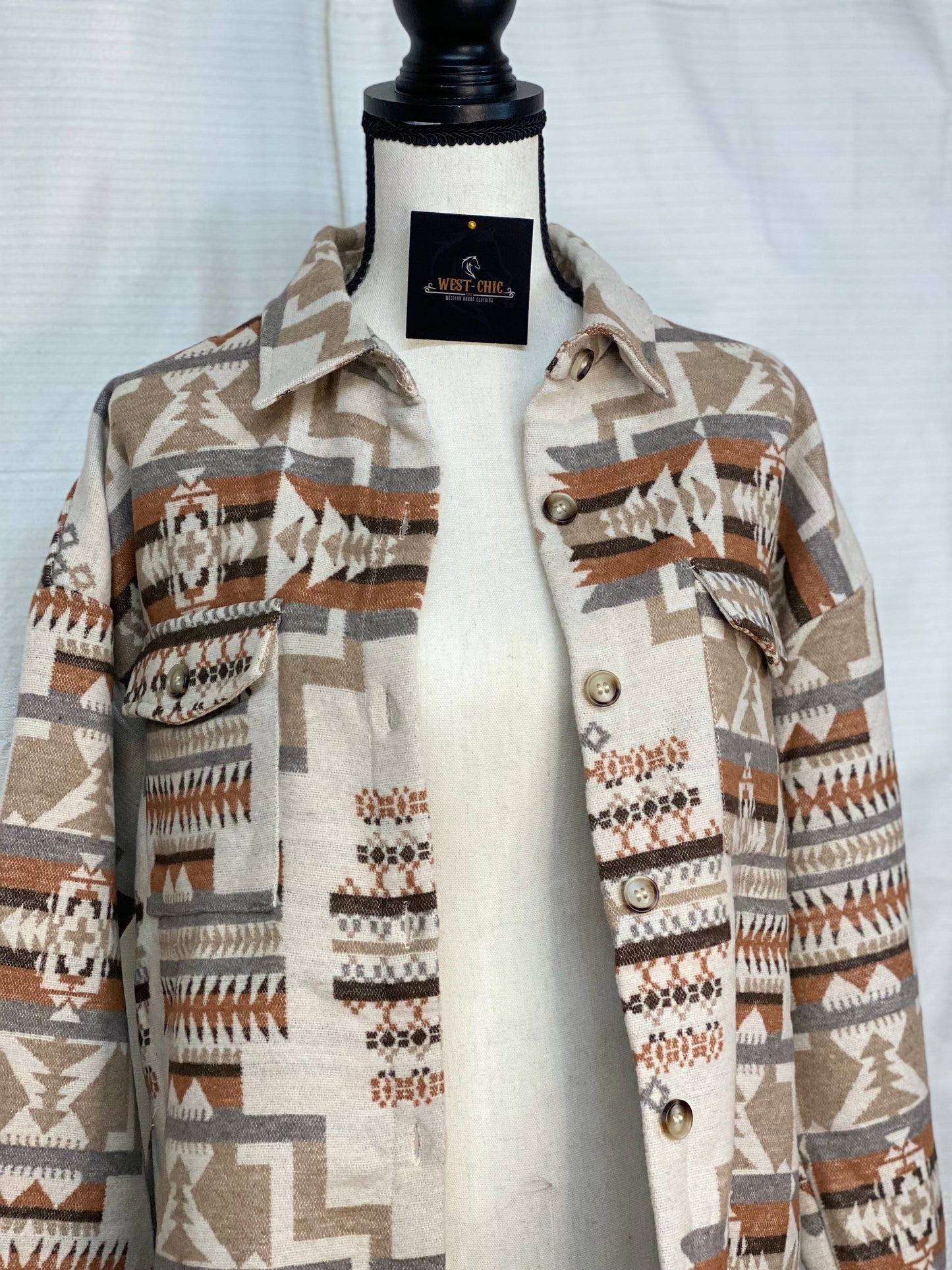 Sandy Aztec Shacket