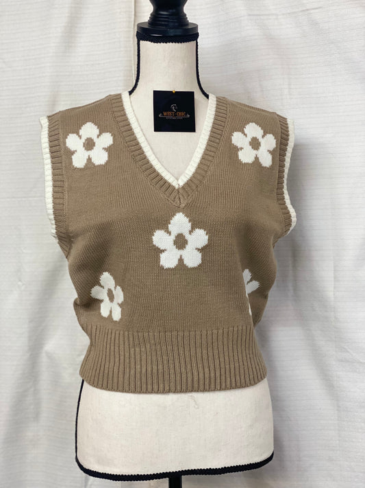 Tan Color Sweater Vest