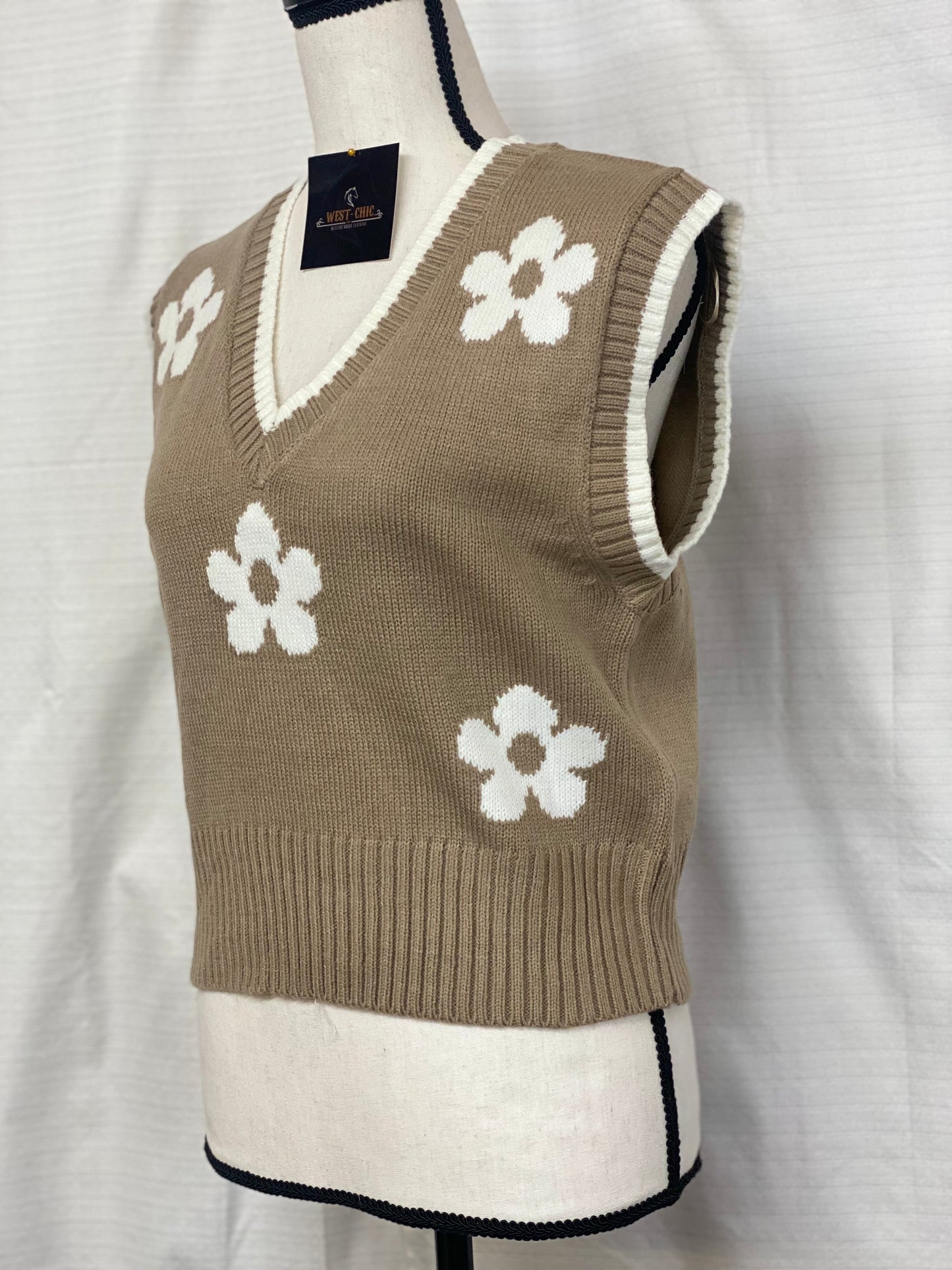 Tan Color Sweater Vest