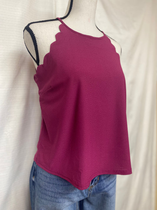 Merlot Scallop Tank