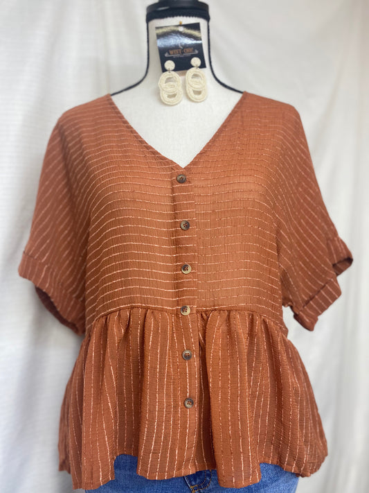 Copper Batwing Blouse