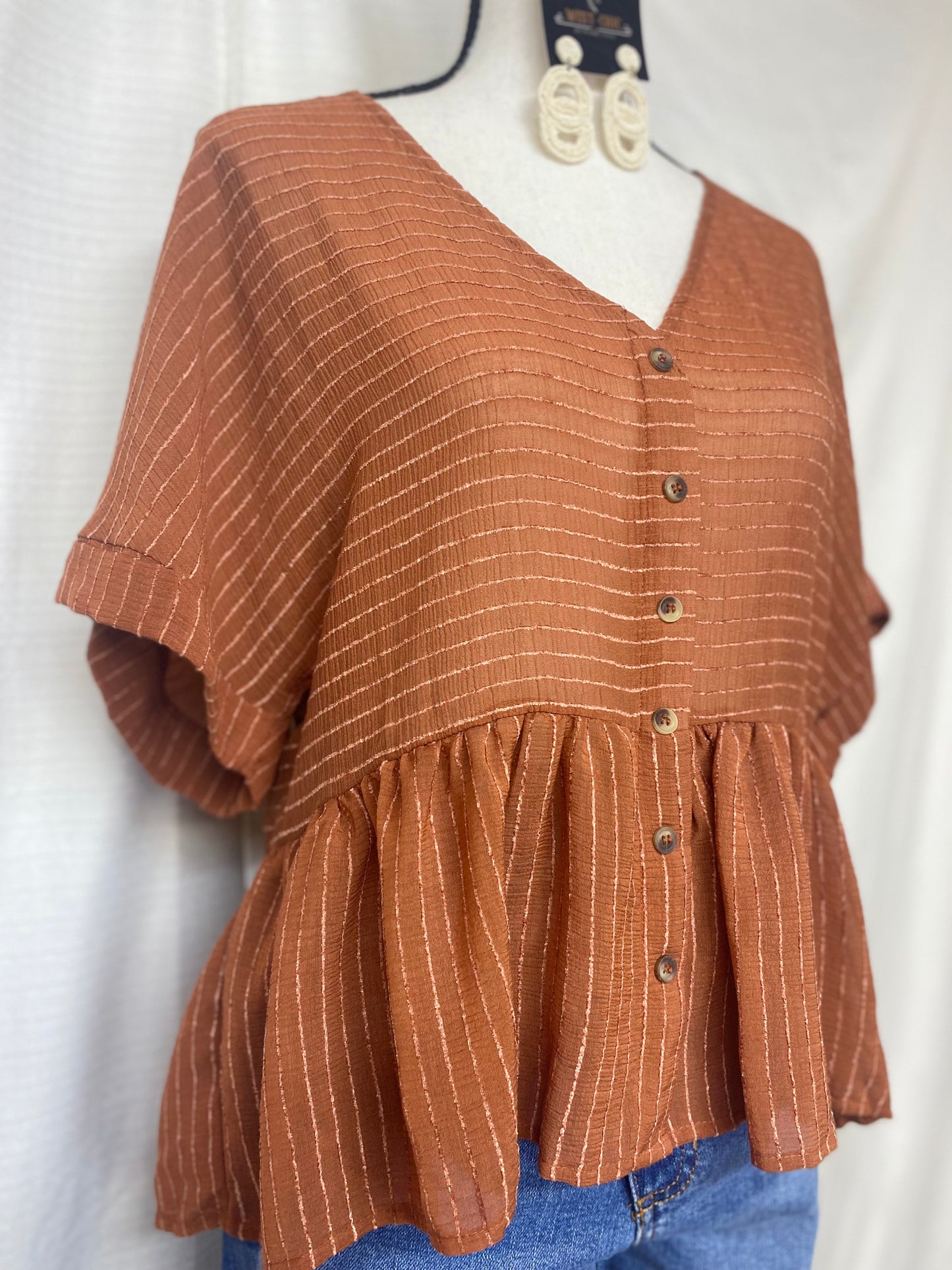 Copper Batwing Blouse